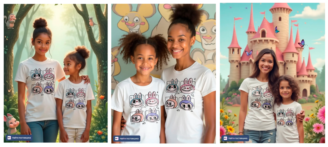 Примеры ИИ-картинок с WB с нереалистичными и искаженными деталями