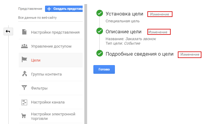 Эффективность рекламы в Facebook — редактирование целей Эффективность рекламы в Facebook — редактирование целей