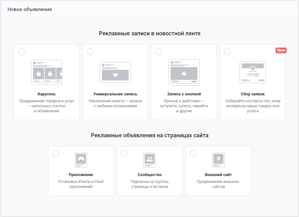 Как настроить рекламу ВКонтакте — форматы объявлений Как настроить рекламу ВКонтакте — форматы объявлений