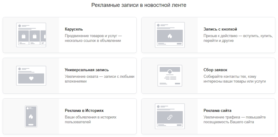 Как настроить рекламу ВКонтакте – форматы в ленте новостей Как настроить рекламу ВКонтакте – форматы в ленте новостей